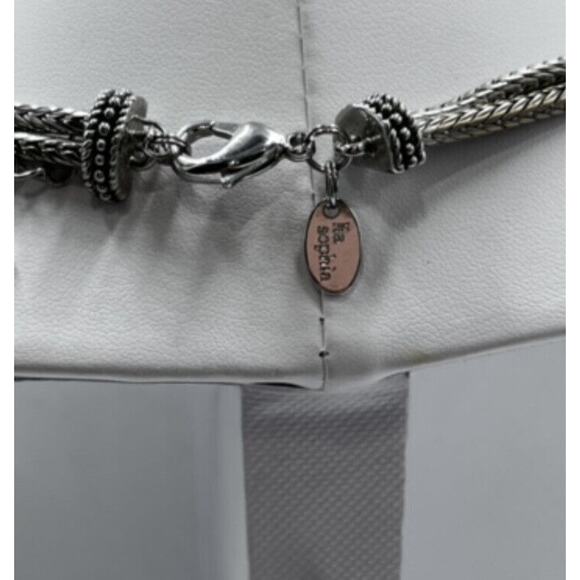 Lia Sophia "Love Dust" Cut Crystal Heart Reversible Pendant Pave Necklace - Picture 10 of 11